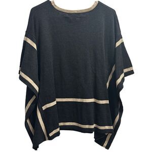 Women's August Silk Size Small (S) Black and Tan Sweater